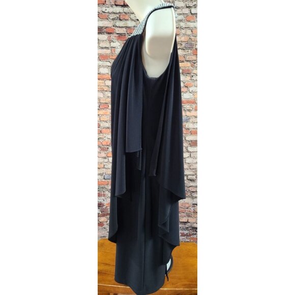 Cache Sexy Little Black One Shoulder Dress Rhinestones Cocktail Party Women's 2 - Picture 3 of 8